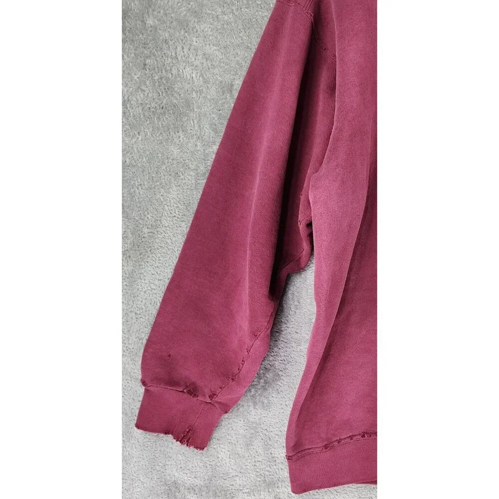 Texas A&M Aggies Sweatshirt Womens Large Maroon Embroidered Distressed Vintage - Picture 9 of 9